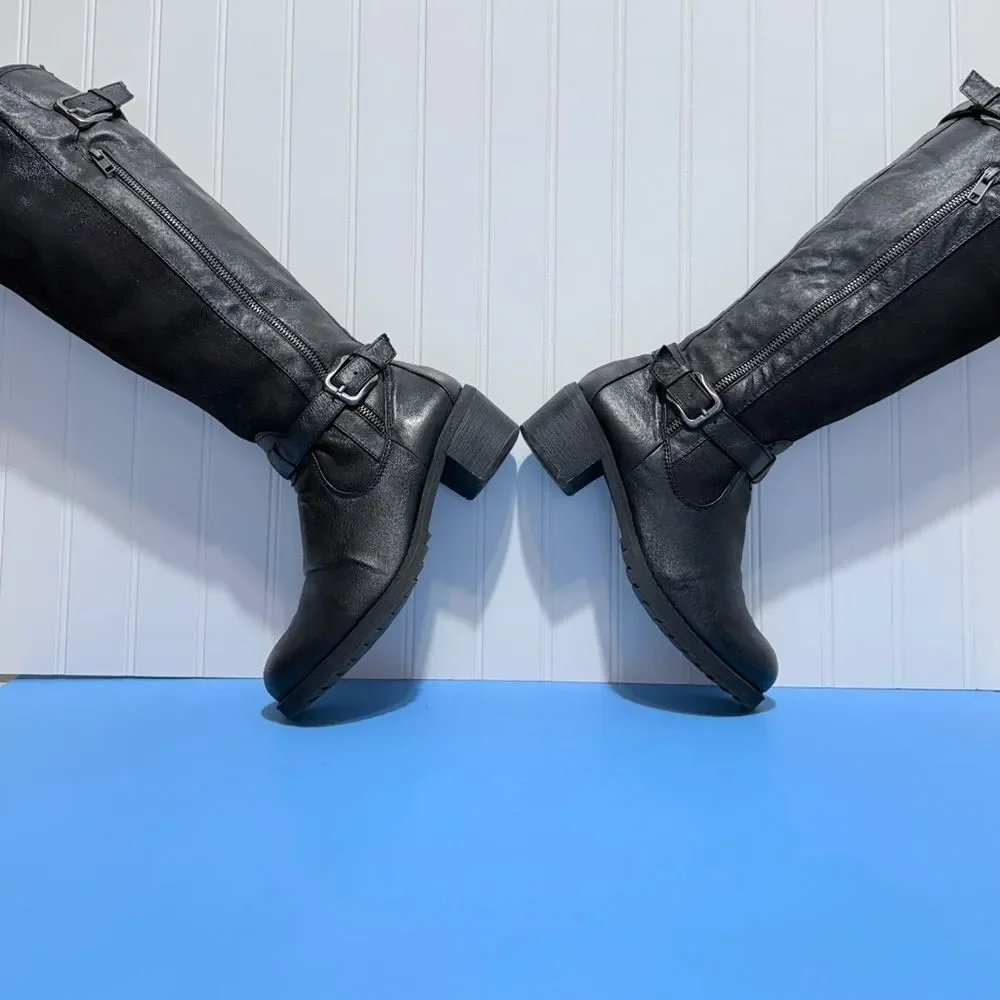 Baretraps Knightley Black Tall Riding Boots Size 6.5M